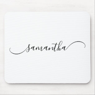 Classy Curved Swash Signature Name Mousepad