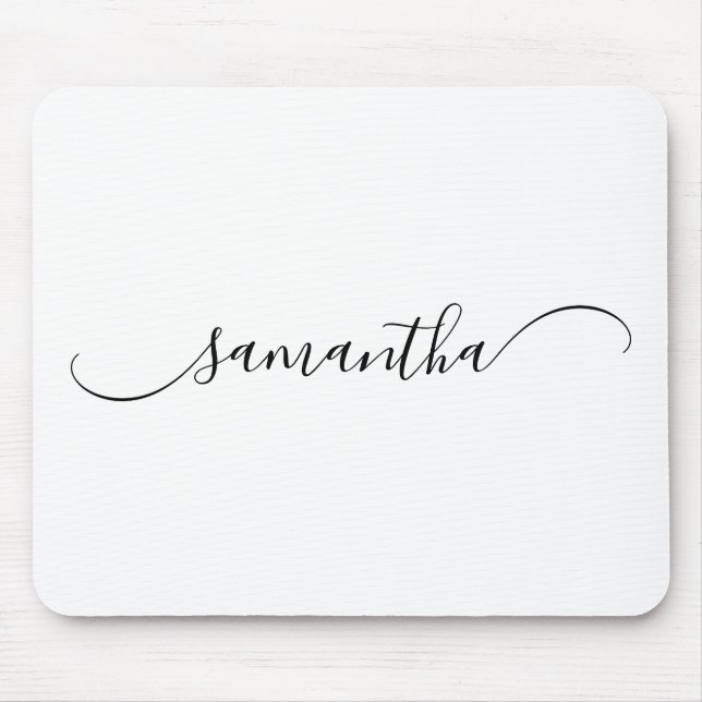 Classy Curved Swash Signature Name Mousepad (Vorne)