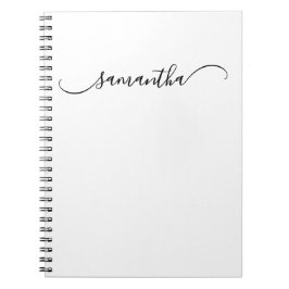Classy Curved Swash Signature Name Notizblock