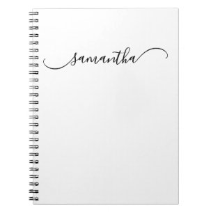 Classy Curved Swash Signature Name Notizblock