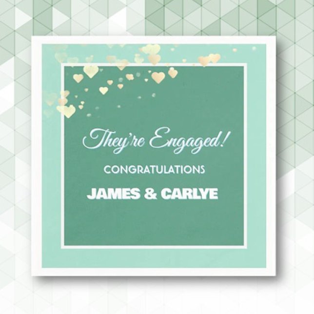 Classy, Custom Engagement Congrats  Serviette (Von Creator hochgeladen)