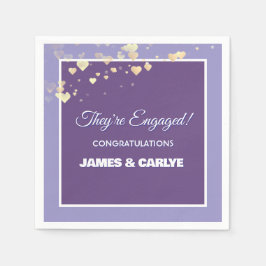 Classy, Custom Engagement Congrats  Serviette