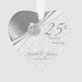 Classy Damask - 25e anniversaire de Mariage d'arge