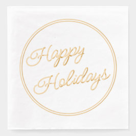 Classy December Happy Holidays Holiday Servietten Mit Folie
