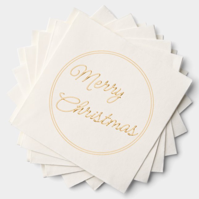 Classy December Happy Holidays Holiday Servietten Mit Folie (Insitu (Gestapelt))