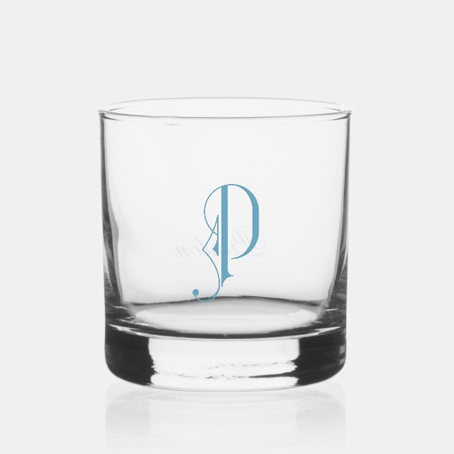 Classy Decorative Monogramed P Personalisiert Whiskyglas (Vorderseite)