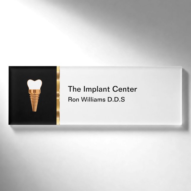 Classy Dental Implantats Personaldatenträger Namenschild (Vorderseite)