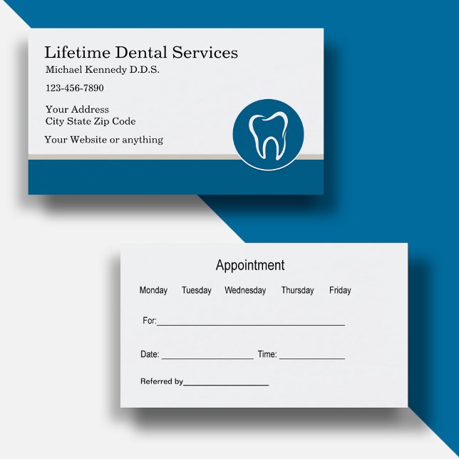 Classy Dentist Erinnerung Business Cards Visitenkarte (Von Creator hochgeladen)
