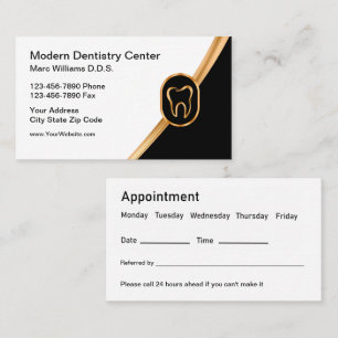 Classy Dentist Termine Business Cards Visitenkarte