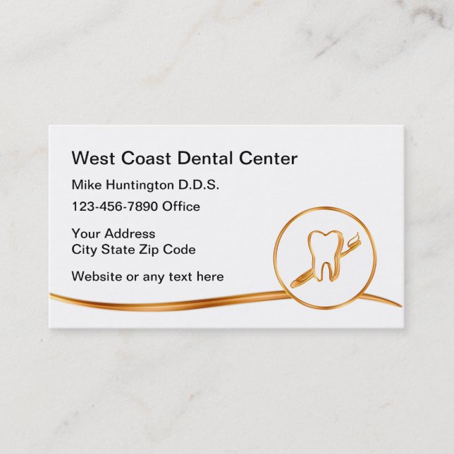 Classy Dentist Theme Business Cards Visitenkarte (Vorderseite)