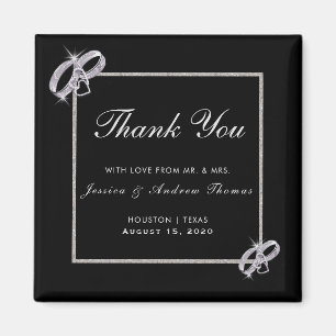 Classy Diamond Silver Wedding Rings Wedding Magnet