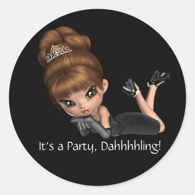 Classy Diva Party Stickers (Vorderseite)