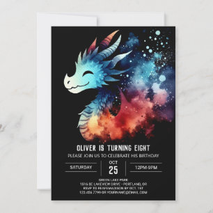 Classy Dragon Birthday Digital Einladung