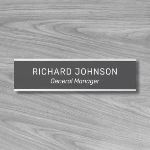Classy Elegant Custom Name Title Employee Office Türschild