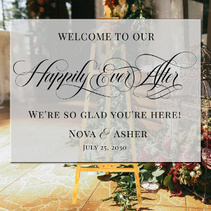 Classy Elegant glücklich immer nach Hochzeit Willk Acrylschild