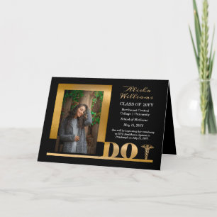 Classy Elegant Gold MD Caduceus 1 Foto Black Karte