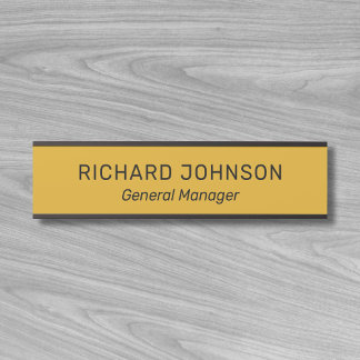 Classy Elegant Individuelle Name Titel Mitarbeiter Türschild