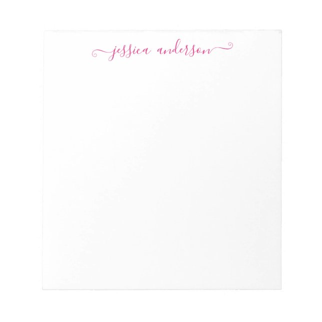 Classy Elegant Magenta Pink Feminine Notizblock (Vorderseite)