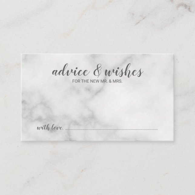 Classy Elegant Marble Wedding Hinweiskarte (Vorderseite)