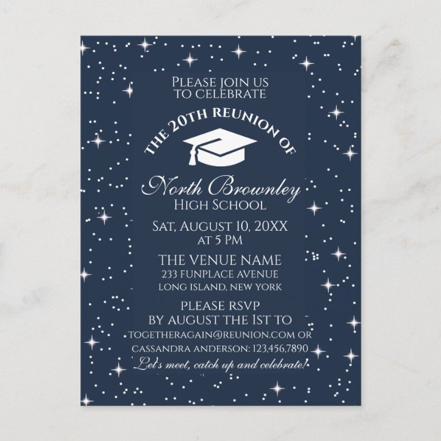 Classy, Elegant School Reunion Design Invitation (Devant)