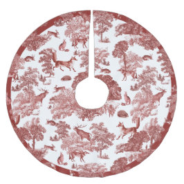 Classy Elegant Vintag Red Fox Woodland Polyester Weihnachtsbaumdecke