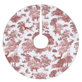 Classy Elegant Vintag Red Fox Woodland Polyester Weihnachtsbaumdecke