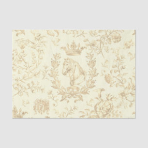 Classy Elegante Cream Beige Reittiere Städtische B Seidenpapier