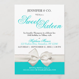 Classy Fashion Blue Theme 16 . Geburtstag Birthday Einladung