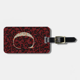 Classy Floral Mit Monogramm Letter C dunkelrot Gepäckanhänger