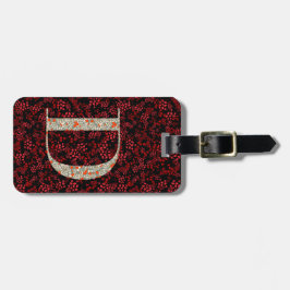 Classy Floral Mit Monogramm Letter D dunkelrot Gepäckanhänger
