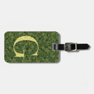 Classy Floral Mit Monogramm Letter G grün gelb Gepäckanhänger