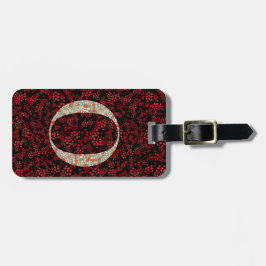 Classy Floral Mit Monogramm Letter O dunkelrot Gepäckanhänger