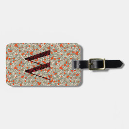 Classy Floral Mit Monogramm Letter W grün Gepäckanhänger