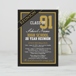 Classy Formal High School Wiedersehen Einladung