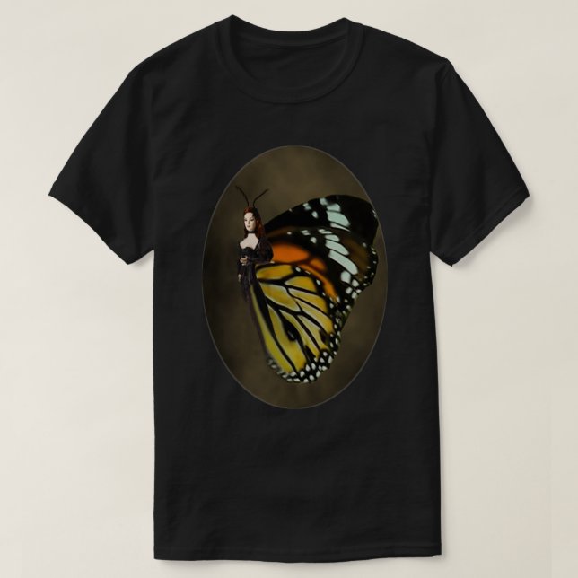 CLASSY FRAU HUMAN BUTTERFLY TEE SHIRT (Design vorne)