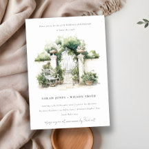 Classy French Garden Landscape Wedding Anniversary