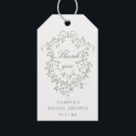 Classy French Sage Green Brautparty Vielen Dank Geschenkanhänger<br><div class="desc">Klassisch Französisch viktorianisch Salbei grün blumengeschenkte Brautparty. Für eine weiter gehende Anpassung dieses Designs klicken Sie bitte auf die Schaltfläche "DESIGN TOOL" oben!</div>