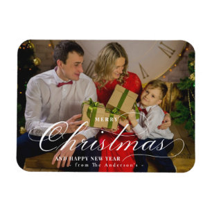 Classy Frohe Weihnachten Glück Neues Jahr Custom F Magnet