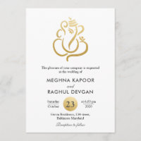 Classy Fuax Gold Foil Ganesha/Indischer Gott Hochz