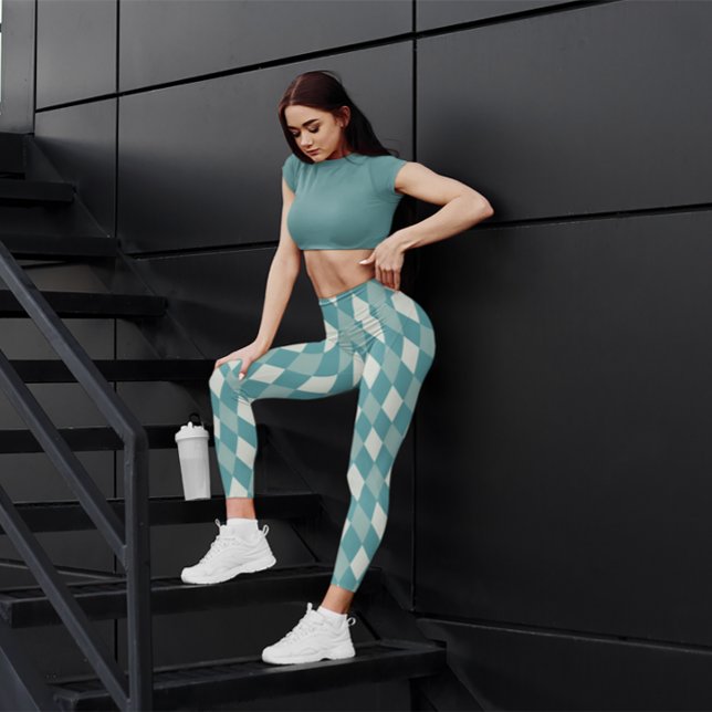 Classy Girl Green Schachbrett Workout Women Leggin Leggings (Von Creator hochgeladen)