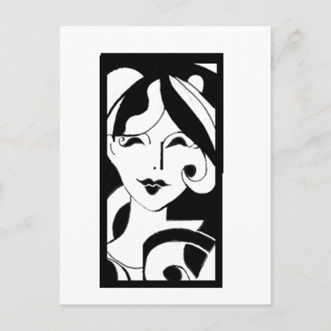 Classy Girl Postkarte (Vorderseite)