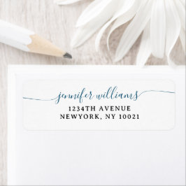 Classy Girly Elegant Minimalistisches blaues Scrip