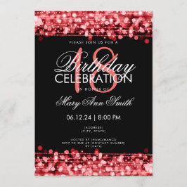 Classy Glitzern Red Einladung