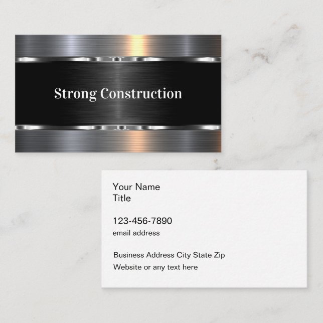 Classy Glitzy Beauty Fashion Business Cards Visitenkarte (Vorne/Hinten)