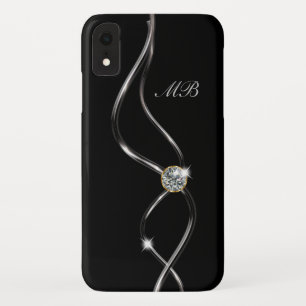 Classy Glitzy Bling Ladys Monogramm Case-Mate iPhone Hülle