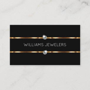 Classy Glitzy Jewelier Store Jeweler Business Card Visitenkarte