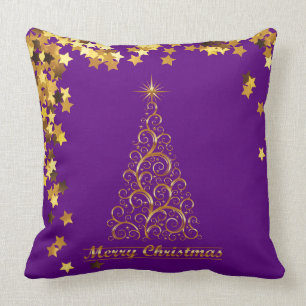 Classy Gold Abstrakter Weihnachtsbaum-Kissen Kissen