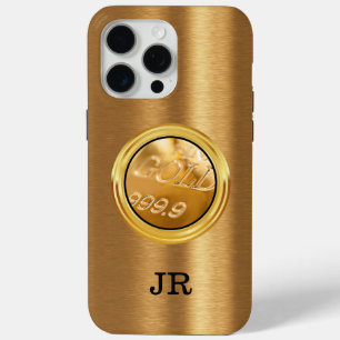 Classy Gold Bar Theme Monogram Case-Mate iPhone Hülle