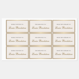 Classy Gold Buchzeichen Library für die Rückkehr z Etiketten