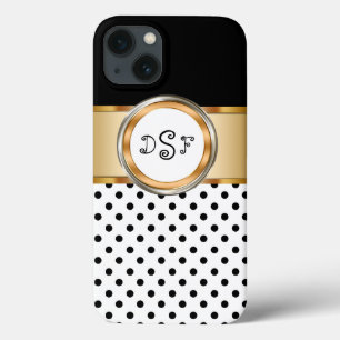 Classy Gold Monogram iPhone 13 Hülle